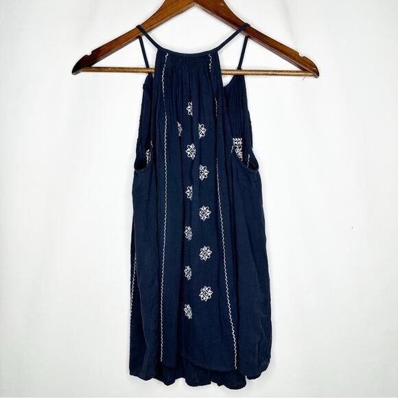 CHELSEA & VIOLET Navy Embroidered Tank Top NWT in XS - Picture 5 of 5